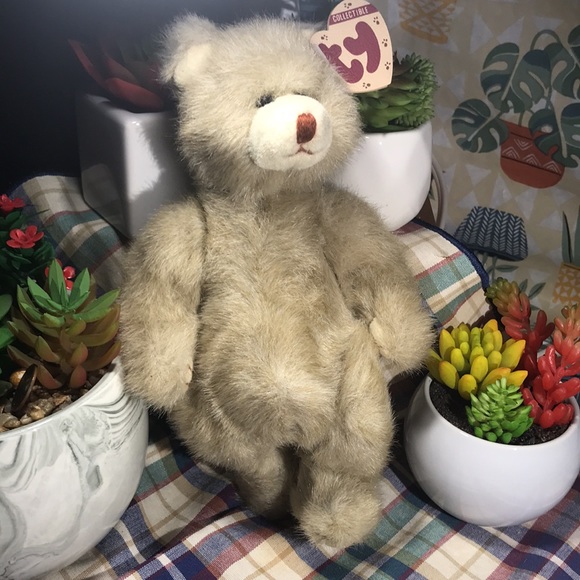🛑🛑Ty Attic Treasures Collection Bear Dickens Jointed Tan Plush Stuffed Animal - Picture 4 of 8